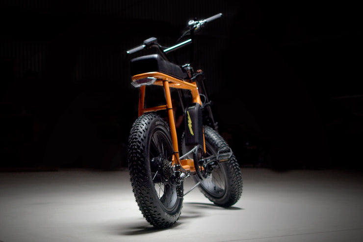 Squiggy Fat Tyre E-Bike Bobby Orange on Black Rim