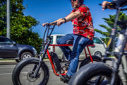 Squiggy Fat Tyre E-Bike Bobby Red on Black Rim